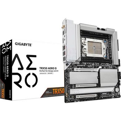 Gigabyte Материнська плата TRX50 AERO D sTR5 TRX50 4xDDR5 M.2 Wi-Fi BT DP EATX TRX50_AERO_D фото