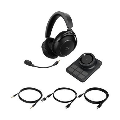 HyperX Гарнітура ігрова Cloud Alpha 2 WL/BT/mini-jack/USB-A/USB-C, 0.5м/1.5м, чорний AJ5C7AA фото