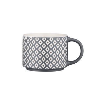 ARDESTO Чашка Weaving E, 330мл, фарфор, бело-черный AR3473E фото