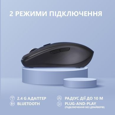 2E Миша MF225 Silent, WL/BT, чорний 2E-MF225WBK фото