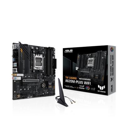 ASUS Материнcька плата A620M-F GAMING WIFI sAM5 A620 4xDDR5 HDMI DP Wi-Fi BT mATX 90MB1KT0-M0EAY0 фото