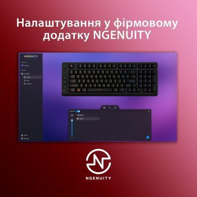 HyperX Клавіатура мембранна HyperX Alloy Origins EVE 1800 99key, Red, USB-A, EN/UA, RGB, чорний B7JE0AA фото
