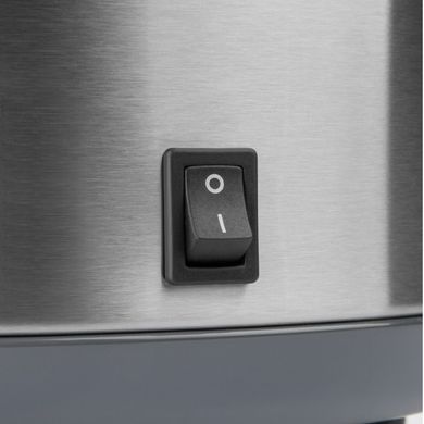 Рисоварка Sencor, 400Вт, чаша-1л, електр. керування , знімна кришка, нерж. сталь, сірий SRM1000SS фото
