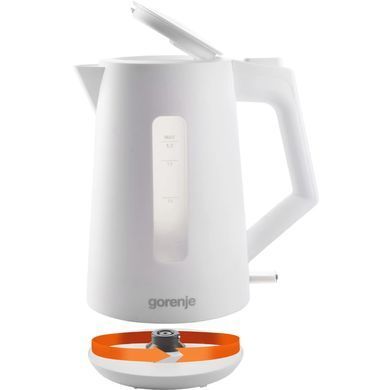 Gorenje Електрочайник 1.7л, Strix контроль, білий матовий K17OPW фото