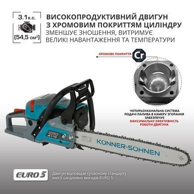 K&ouml;nner & S&ouml;hnen Пила бензиновая KS CS31G-18 45см 54.5см3 5.6кг KSCS31G-18 фото