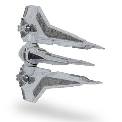 Star Wars Игровая коллекционная фигурка Medium Vehicle Транспорт и фигурка Kom'rk-Class Mandalorian Starfighter 12.5см SWJ0019 фото