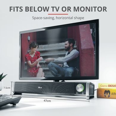 Акустична система (Звукова панель) Trust Asto for PC & TV USB Black 21046_TRUST фото