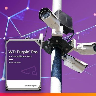 WD Жесткий диск 10TB 3.5" 7200 512MB SATA Purple Pro Surveillance WD102PURP фото