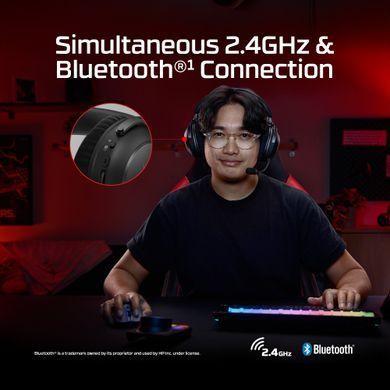 HyperX Гарнітура ігрова Cloud Alpha 2 WL/BT/mini-jack/USB-A/USB-C, 0.5м/1.5м, чорний AJ5C7AA фото