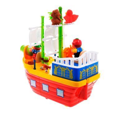 Игровой набор - ПИРАТСКИЙ КОРАБЛЬ (на колесах, свет, звук)