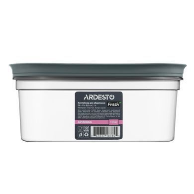 ARDESTO Контейнер для зберігання харчових продуктів ARDESTO Fresh 1л, пластик, прямокутна, сірий AR1308GG фото