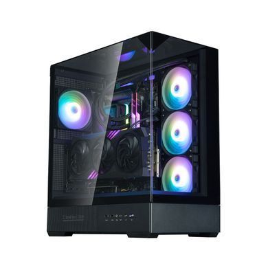 Zalman Корпус P40 Prism без БП, 2xUSB3.0, 1xUSBType-C, 1x120мм ARGB, VGA 420мм, LCS ready, TG 3x Panels, ATX, чёрный P40PRISMBLACK фото