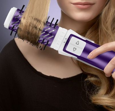 Rowenta Фен-щітка Brush Activ Volume&Shine, 1000Вт, 2 режими, іоніз-я, хол. обдув, оберт. насадок, кераміка, фіолетовий CF9530F0 фото