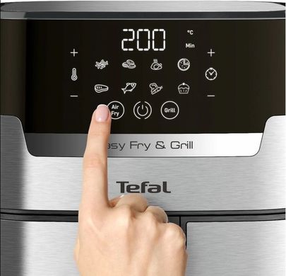 Мультипечь Tefal Easy Fry&Grill Precision, 1550Вт, чаша-4,2л, сенсорное, пластик, черный-металл EY505D15 фото