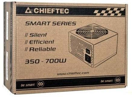 Chieftec Блок живлення Smart (500W), >85%, 120мм, 1xMB 24pin(20+4), 1xCPU 8pin(4+4), 2xMolex, 3xSATA, 1xPCIe 8pin(6+2) GPS-550A8 фото
