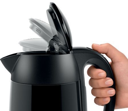 Bosch Електрочайник, 1.7л, метал, чорний TWK3P423 фото