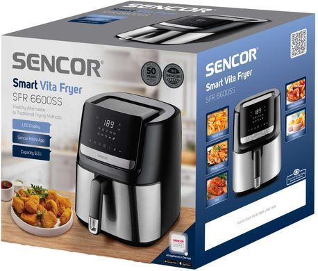 Sencor Мультипечь Vita, 1600Вт, чаша-6.5л, сенсорное управл., 10 программ, нерж. сталь, пластик, черный SFR6600SS-EUE3 фото