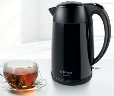 Bosch Електрочайник, 1.7л, метал, чорний TWK3P423 фото