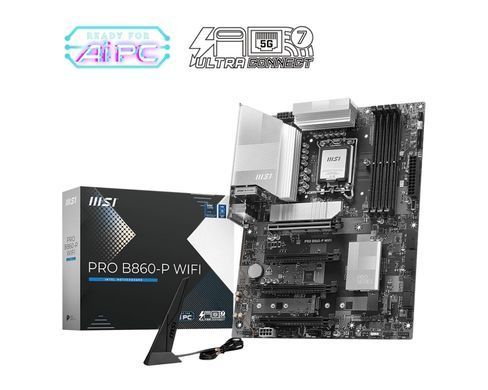MSI Материнcкая плата PRO B860-P WIFI s1851 B860 4xDDR5 M.2 HDMI DP WiFi BT ATX 911-7E41-001 фото