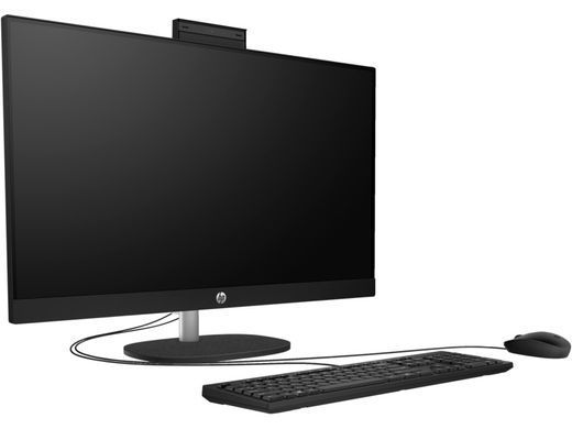 HP Комп'ютер персональний моноблок All-in-One 27" FHD IPS AG, AMD R3-7320U, 8GB, F512GB, UMA, WiFi, кл+м, DOS, чорний A45DYEA фото