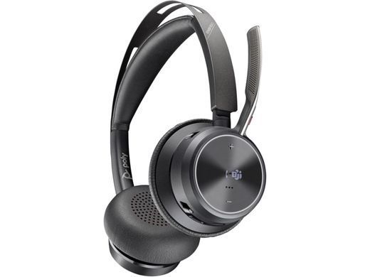 Poly Гарнитура компьютерная стерео On-ear Voyager Focus 2-M с подставкой для зарядки, USB-A, Bluetooth, однонаправленный, ANC, Acoustic fence, сертификат Microsoft Teams, черный 77Y87AA фото