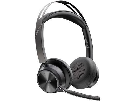 Poly Гарнитура компьютерная стерео On-ear Voyager Focus 2-M с подставкой для зарядки, USB-A, Bluetooth, однонаправленный, ANC, Acoustic fence, сертификат Microsoft Teams, черный 77Y87AA фото