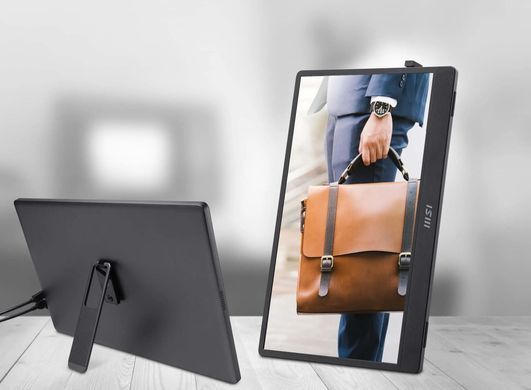 MSI Монітор портативний 15.6" PRO MP161-E2U mHDMI, 2xUSB-C, MM, IPS, Cover 9S6-3PB70H-045 фото