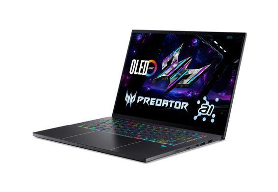 Acer Ноутбук Acer Predator Triton 14 PT14-52T 14.5" 2.8K OLED Touch, Intel U9-288V, 32GB, F2TB, NVD5070-8, Win11P, чорний NH.U0GEU.001 фото