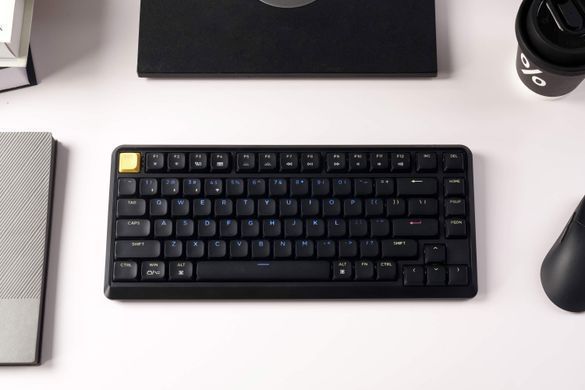 Keychron Клавіатура механічна J1 82Key, K pro Red, WL/BT/USB-A, QMK, Hot-swap, EN/UKR, RGB, чорний J1-H1-UA фото