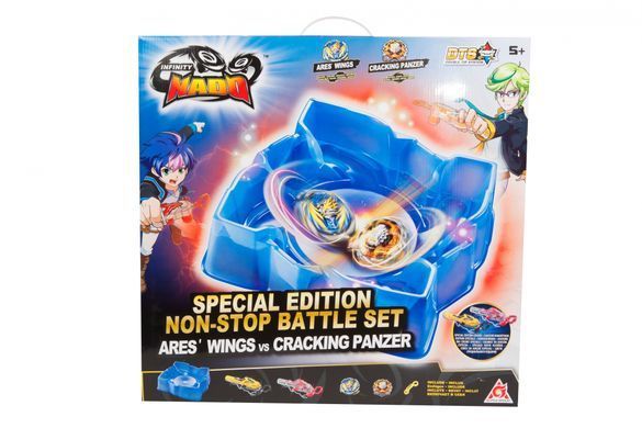 Infinity Nado Арена Infinity Nado V Special Edition Battle Set комплект с двумя волчками Ares' Wings vs Cracking Panzer Крылья Ареса против Быстрый Панцирь EU634801 фото