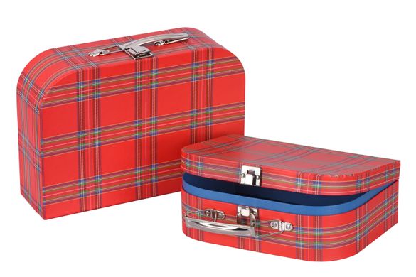 Набір ігрових валіз 2 шт. goki Червоні в смужку 60103G фото