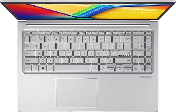 ASUS Ноутбук Vivobook 15 X1504VA-BQ500 15.6" FHD IPS, Intel i3-1315U, 16GB, F512GB, UMA, noOS, Сріблястий 90NB10J2-M00PJ0 фото