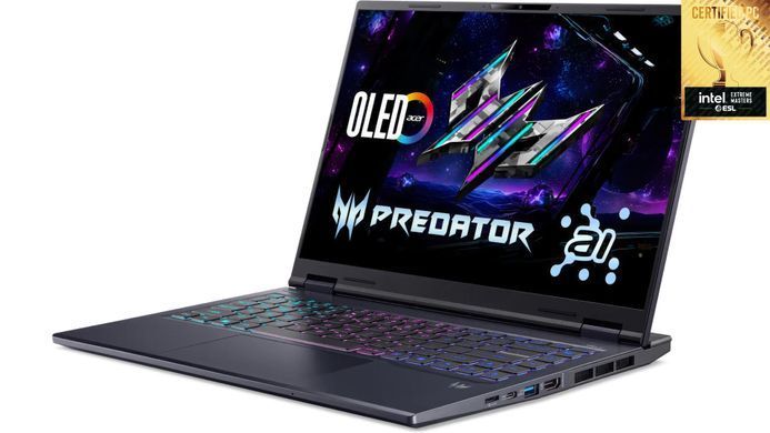 Acer Ноутбук Predator Helios Neo 14 PHN14-71 14.5" WQXGA IPS, Intel U9-285H, 32GB, F1TB, NVD5070-8, Lin, чорний NH.QUZEU.004 фото