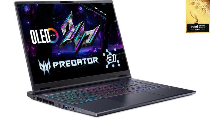 Acer Ноутбук Predator Helios Neo 14 PHN14-71 14.5" WQXGA IPS, Intel U9-285H, 32GB, F1TB, NVD5070-8, Lin, чорний NH.QUZEU.004 фото