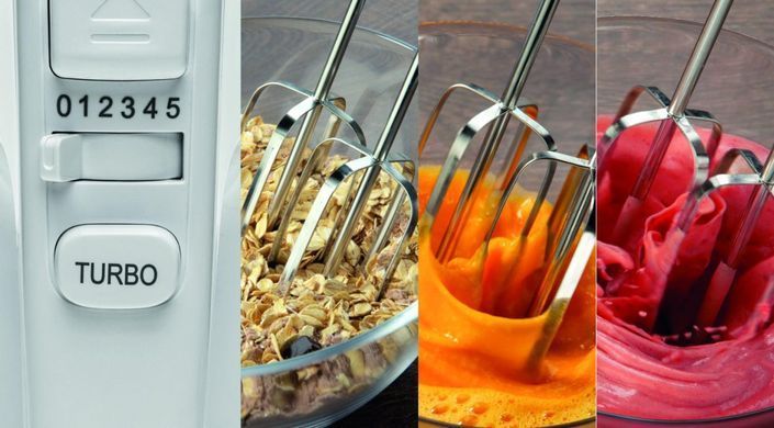Gorenje Міксер стаціонарний 500Вт, насадки-4, чаша-пластик, 3л, білий M500DCS фото