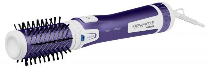 Rowenta Фен-щітка Brush Activ Volume&Shine, 1000Вт, 2 режими, іоніз-я, хол. обдув, оберт. насадок, кераміка, фіолетовий CF9530F0 фото