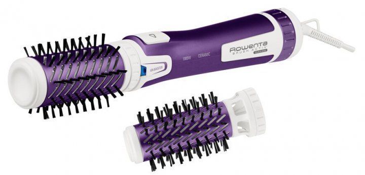 Rowenta Фен-щітка Brush Activ Volume&Shine, 1000Вт, 2 режими, іоніз-я, хол. обдув, оберт. насадок, кераміка, фіолетовий CF9530F0 фото