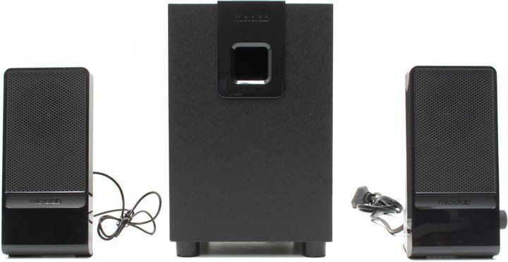 Microlab Акустична система M-100 2.1, 10W, mini-jack, чорний M-100 фото