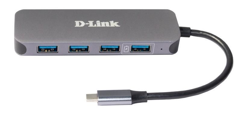 D-Link USB-Концентратор DUB-2340 3xUSB3.0, 1xUSB3.0 (Швидка зарядка), 1xUSB-C/PD, USB-C DUB-2340 фото