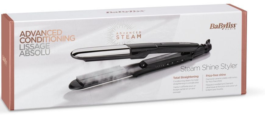 BaByliss Випрямляч, 67Вт, темп.режимів-5, 150-235С, кераміка, чорний ST496E фото