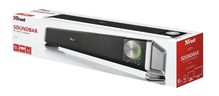 Акустична система (Звукова панель) Trust Asto for PC & TV USB Black 21046_TRUST фото