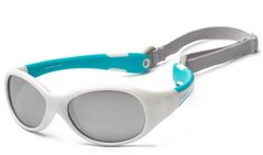 Дитячі сонцезахисні окуляри Koolsun KS-FLWA000 біло-бірюзові серії Flex (Розмір: 0+) - купити в інтернет-магазині Coolbaba Toys