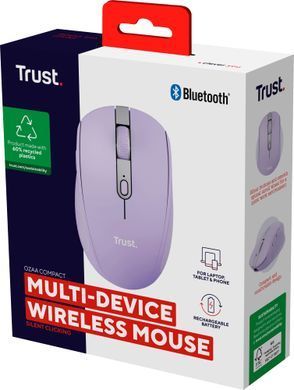 Trust Миша Trust Ozaa Compact Multi-Device, WL/BT, фіолетовий 25384_TRUST фото