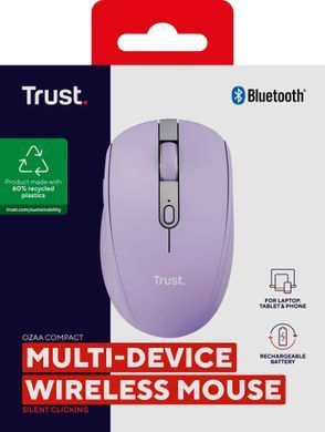 Trust Миша Trust Ozaa Compact Multi-Device, WL/BT, фіолетовий 25384_TRUST фото