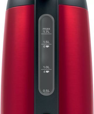 Bosch Электрочайник, 1.7л, металл, красный TWK3P424 фото