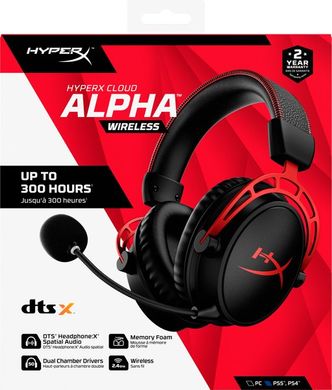 HyperX Гарнітура Cloud Alpha WL, Black/Red 4P5D4AA фото