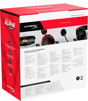 HyperX Гарнітура Cloud Alpha WL, Black/Red 4P5D4AA фото