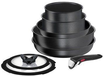 Tefal Набір посуду Ingenio Daily Chef 8 предметів, алюміній, кришка, змінна ручка L7629242 фото