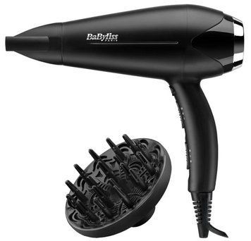 BaByliss Фен, 2200Вт, 3 режими, дифузор, іоніз-я, хол. обдув, чорний D572DE фото