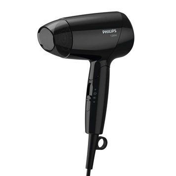 Philips Фен EssentialCare дорожній, 1200Вт, 3 режими, хол. обдув, чорний BHC010/10 фото